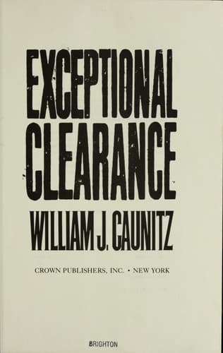EXCEPTIONAL CLEARANCE